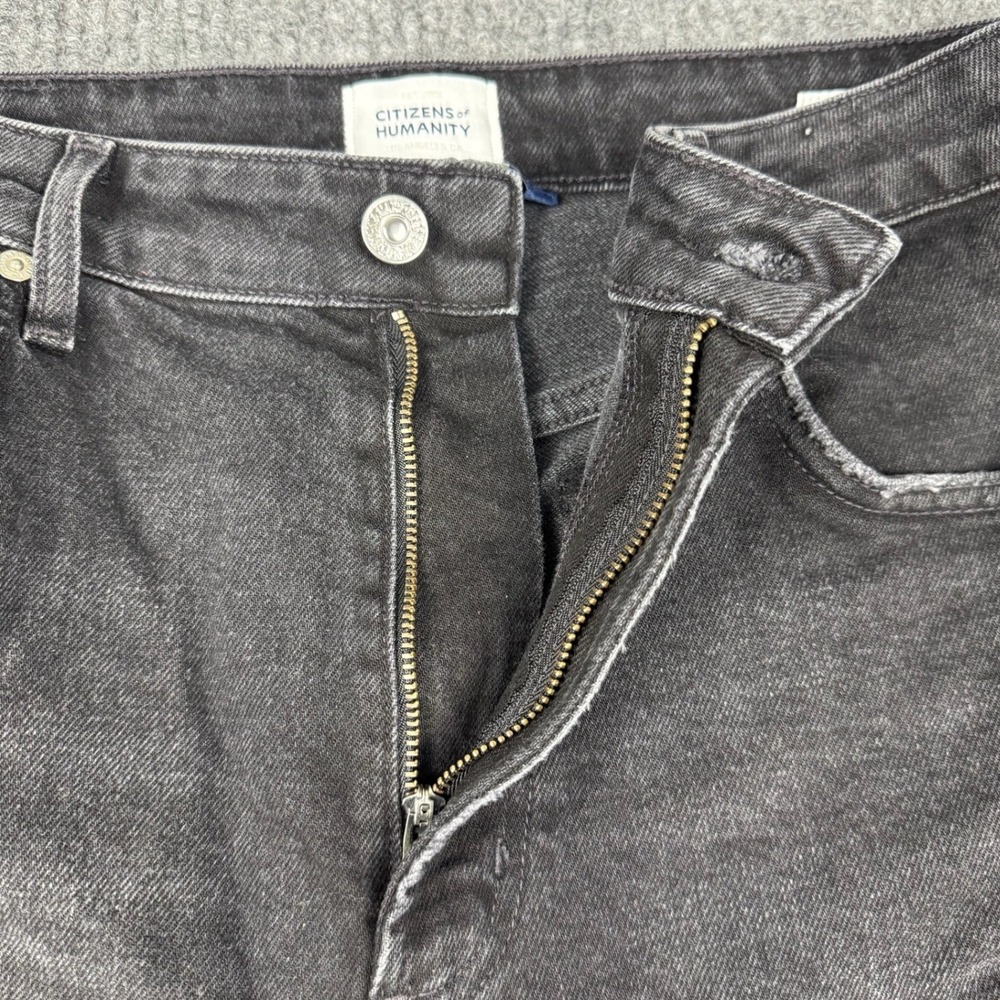 Citizens of Humanity Zurie Jeans Womens 29 Black Straight Leg High Rise Denim - Picture 3 of 16